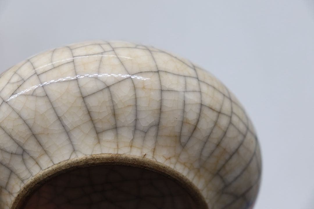 中国　清時代　哥釉香炉　木箱入　送料込み251011