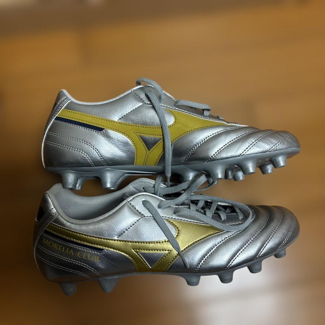 Mizuno Morelia Club シルバー/ゴールド スパイク