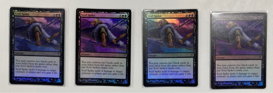 MTG　foil英語　魂の撃ち込み　4枚セット　soul spike