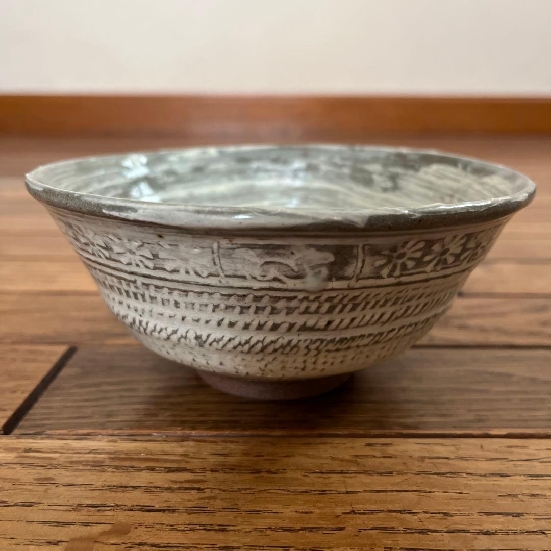 六代清水六兵衛 三島茶碗