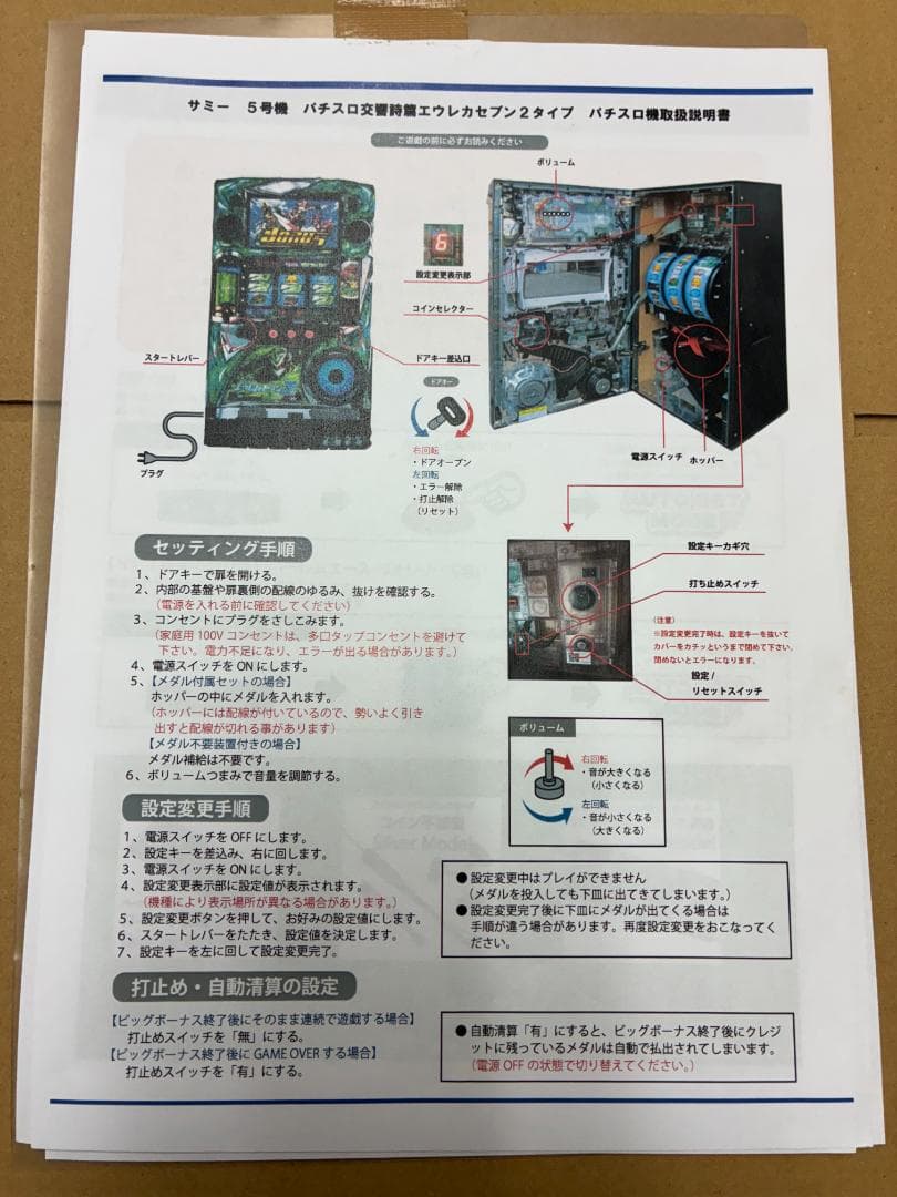 MASKです。　　　　パチスロ実機 交響詩編エウレカセブン2　不要機