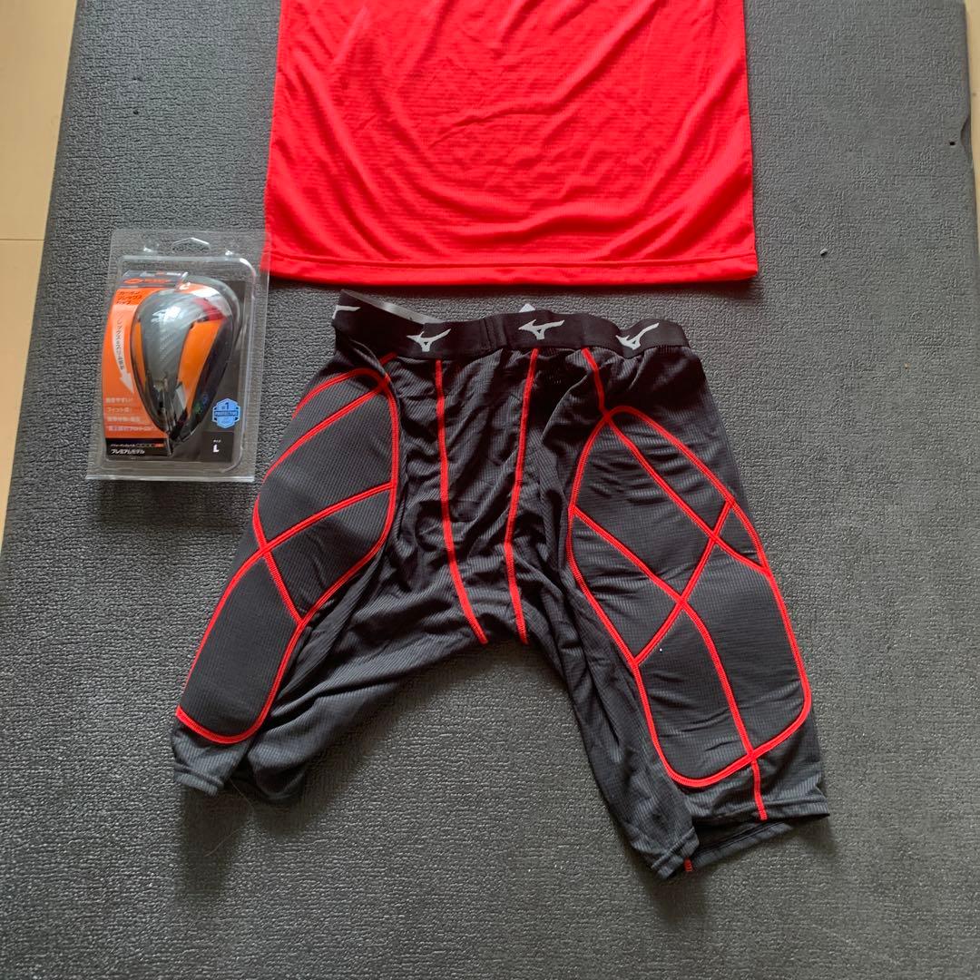 MIZUNO 野球　スライディングパンツ　と　ファールカップドクターショック