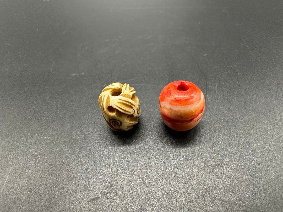 緒締　骨製と鶴天　骨董古美術