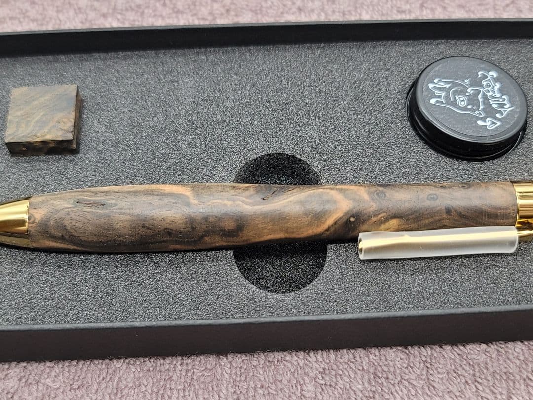 新品　こぶた工房　黒檀瘤　極上杢　シャープペンシル0.5ミリ