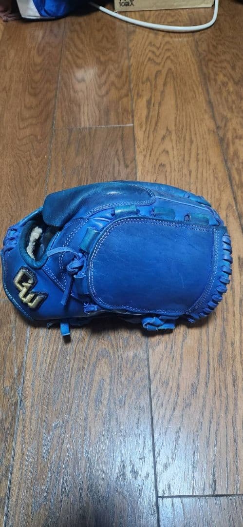 青 レザー 硬式野球グローブ 収納バッグ付き