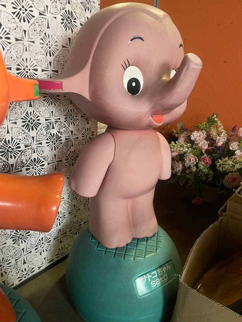 佐藤製薬　サトちゃんとサトコちゃんセット　身長95cm 当時物 昭和レトロ店舗用