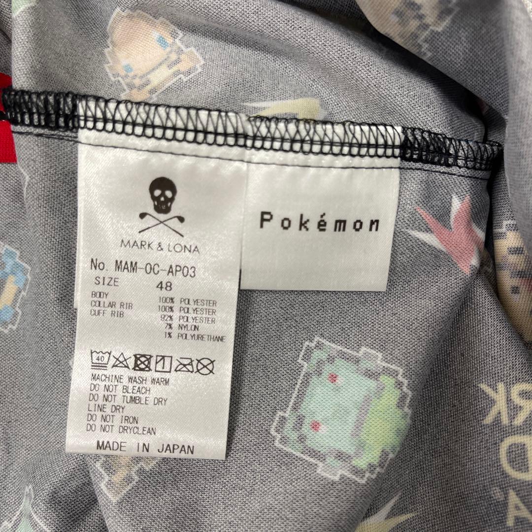 マークアンドロナ　ポケモン　ドット絵　ポロシャツ