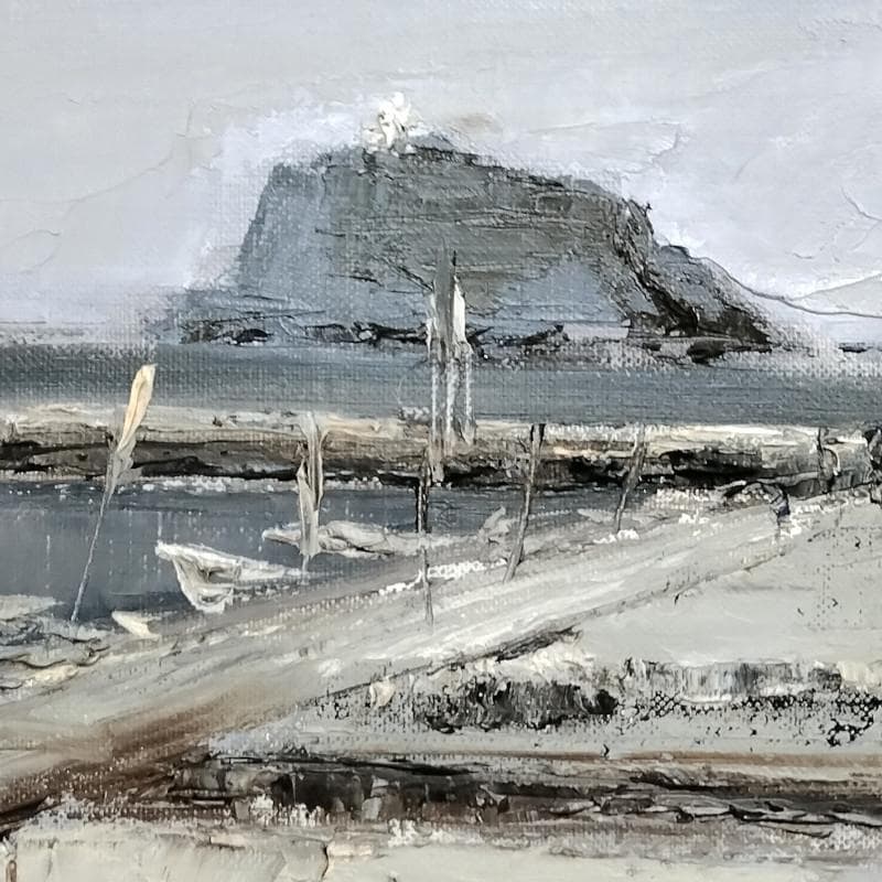 ☆玉川 基☆「 室蘭港 大黒島 」油絵　F6号