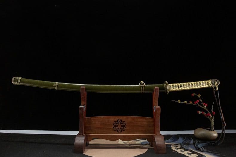 【軍緑】98式軍刀 武具　刀装具　日本刀　模造刀 居合刀 武士道 指揮刀 鋼刀