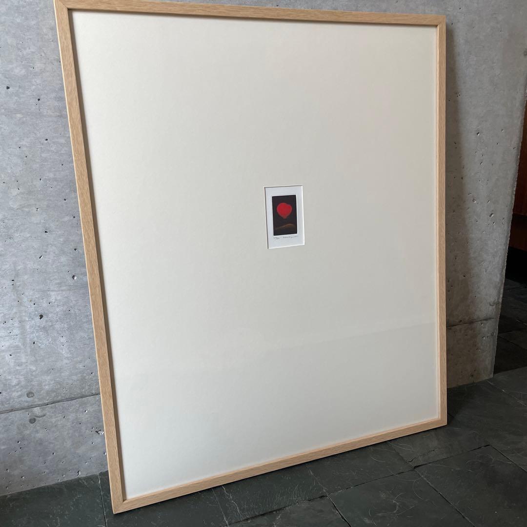 浜口陽三　メゾチント「真紅の蝶」　148/180