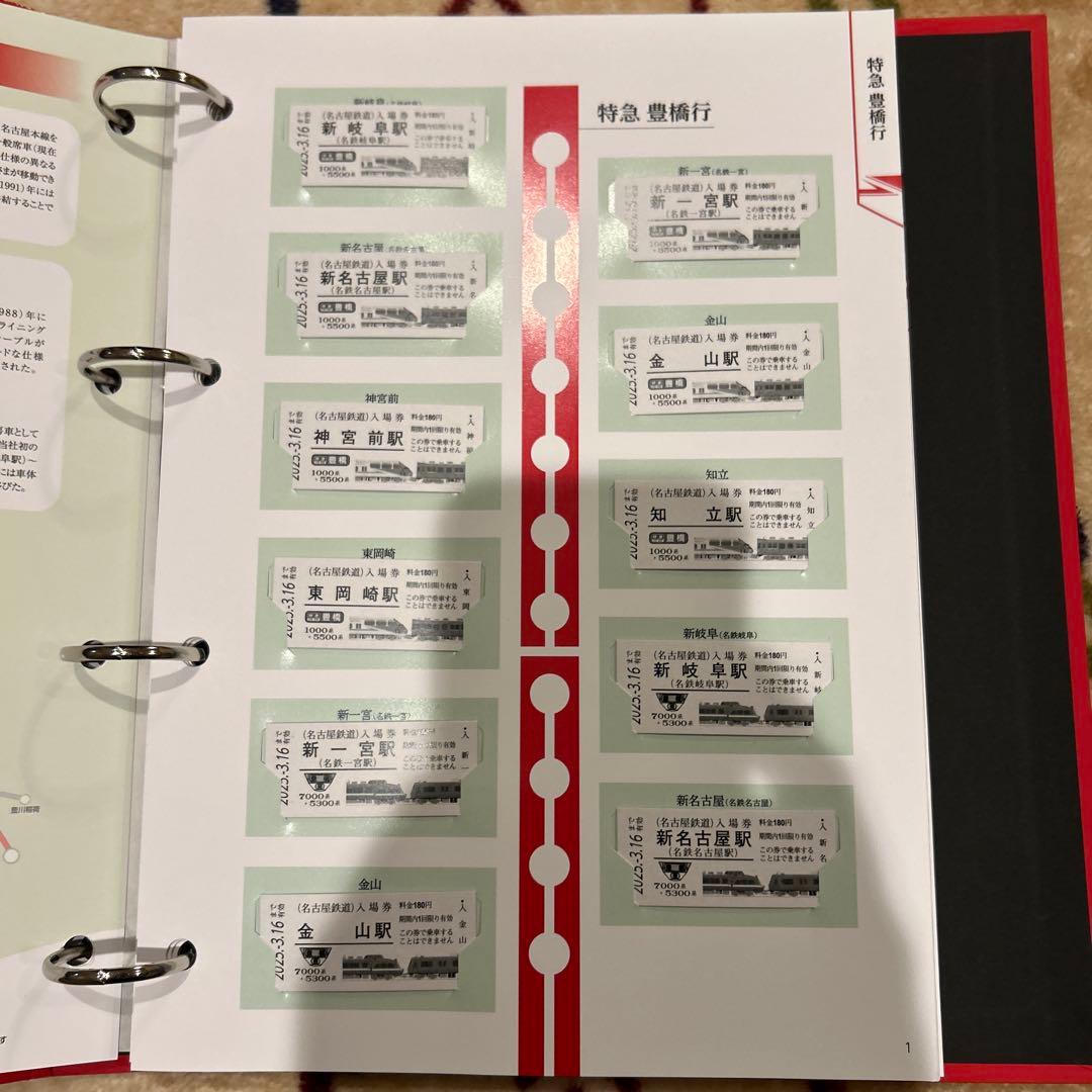 名鉄特急車両硬券入場券 コンプリートセット