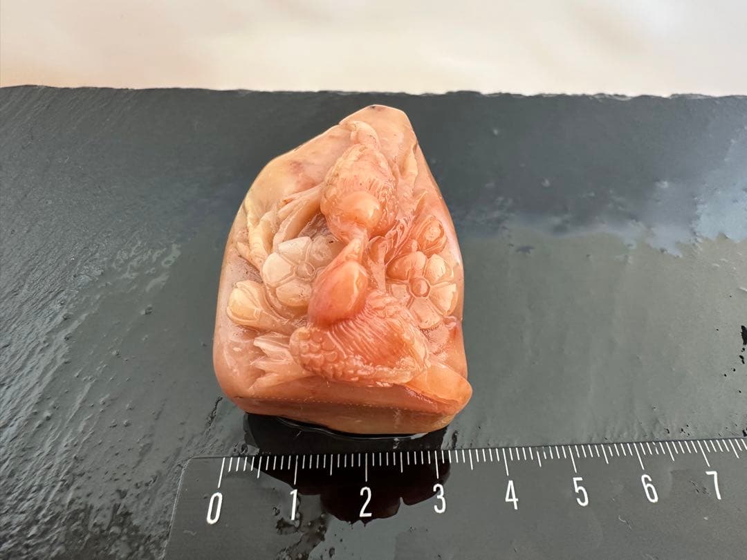 【喜鹊连枝】ラオス石　鳥　篆刻　印材 落款 遊印 雅号 書道