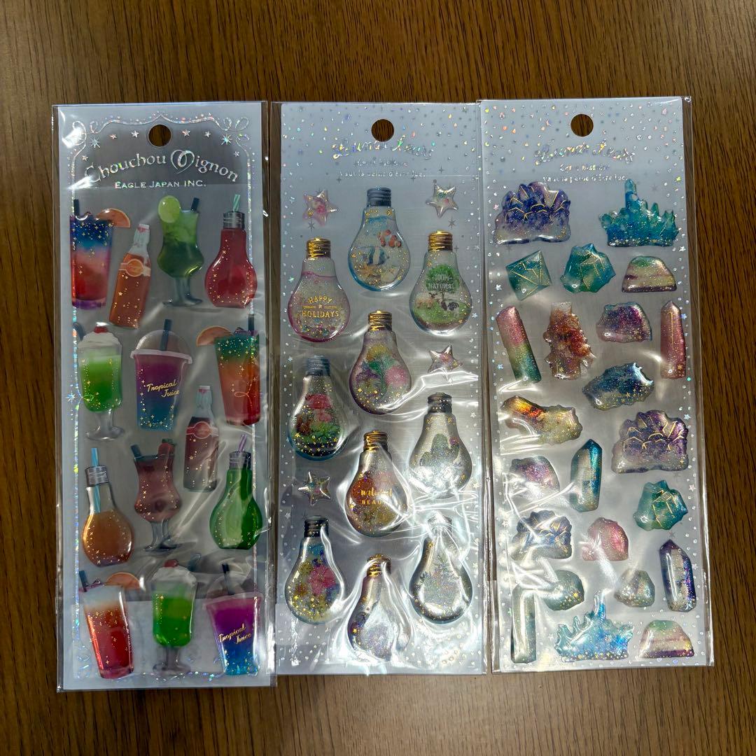 シール まとめ売り（ボンボンドロップ、タイル、ちいかわ、キラキラ、食べ物、花）