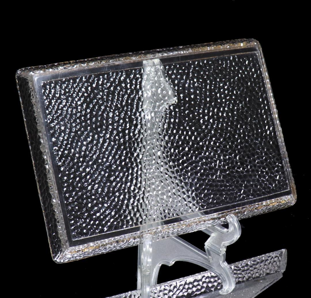 オールド・バカラ 鱗カット装飾 金彩 トレー ゴールド クロコ アンティーク