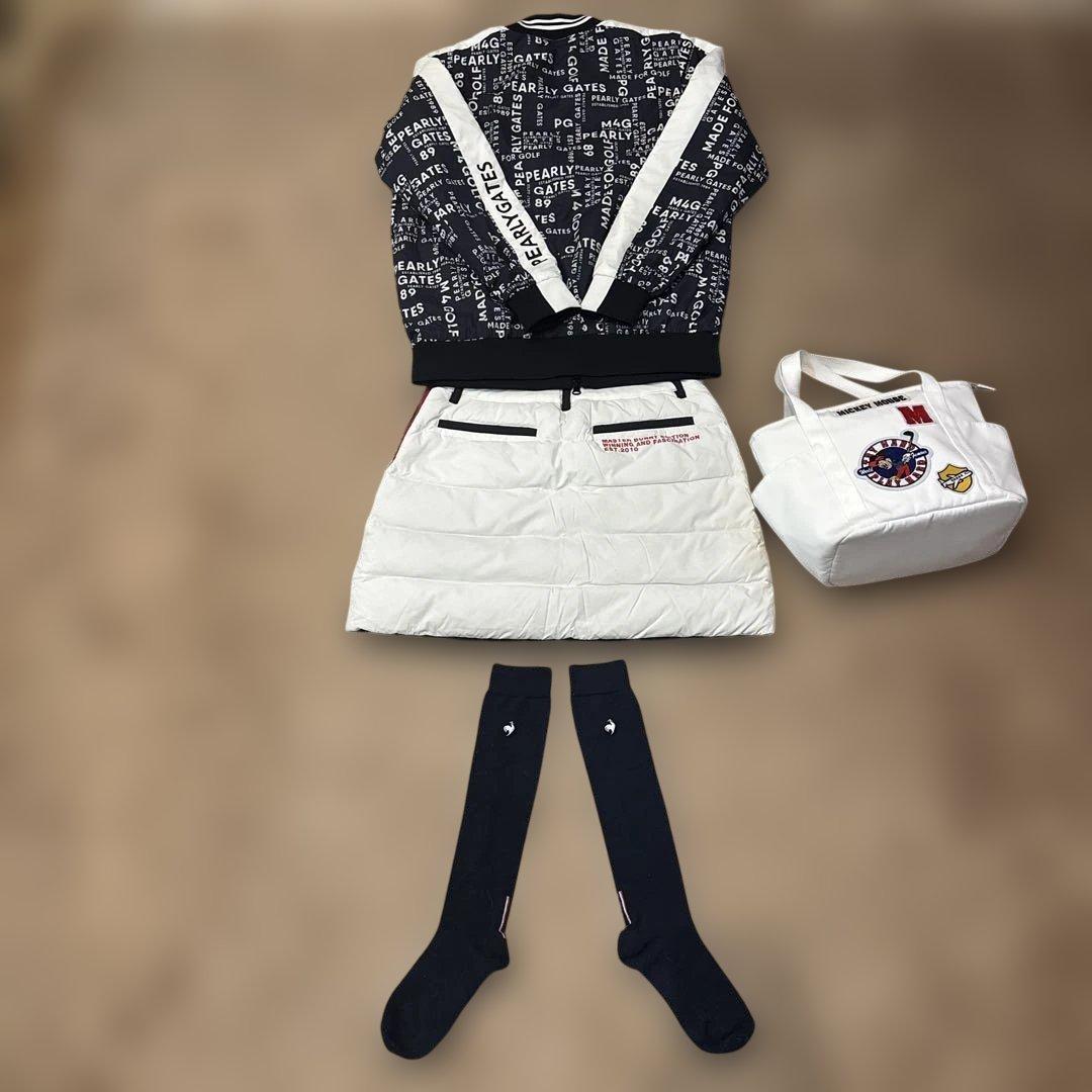 【パーリーゲイツ】4WAY中綿ジャケット✖️マスターバニー2WAYダウンスカートM