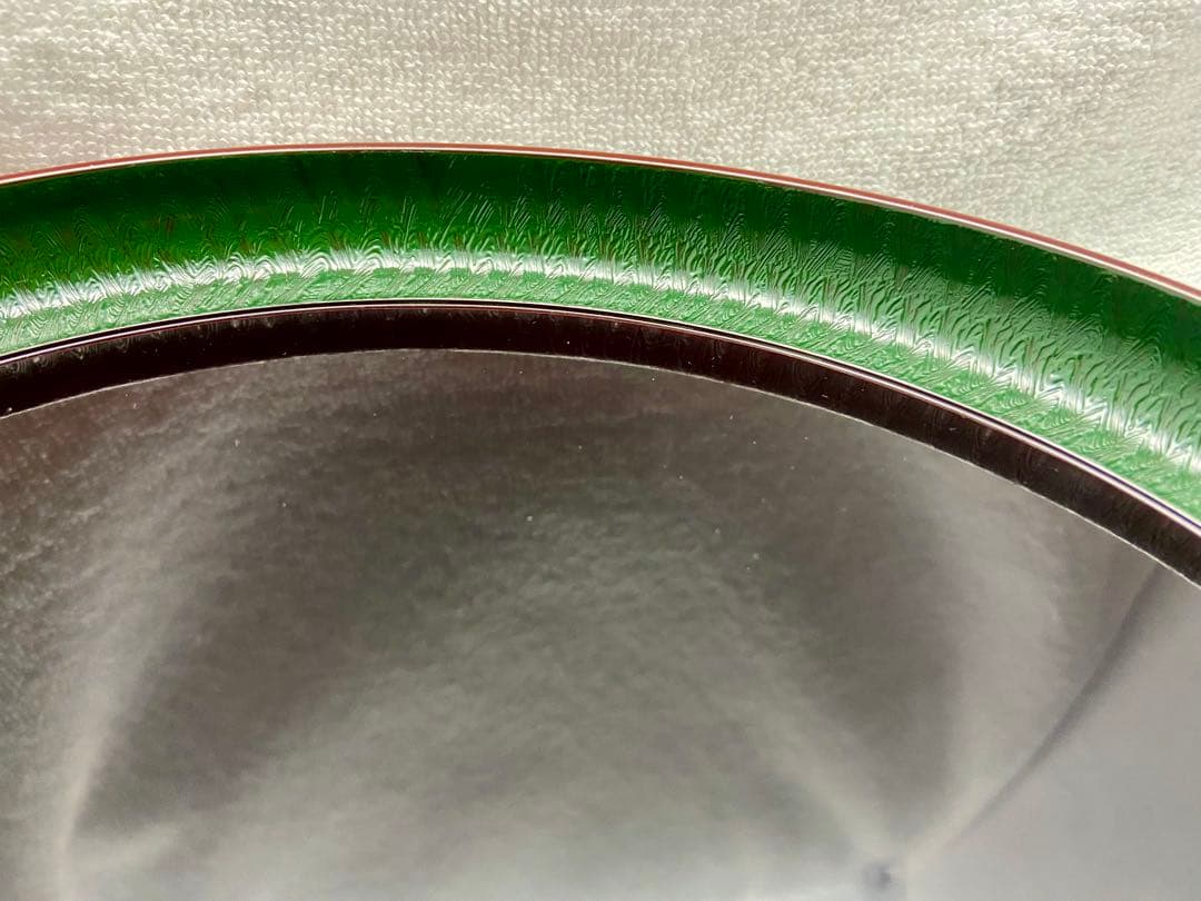 レア 茶道具 溜塗り桑名盆 丸盆 六代目 山本翠松作【匿名配送】