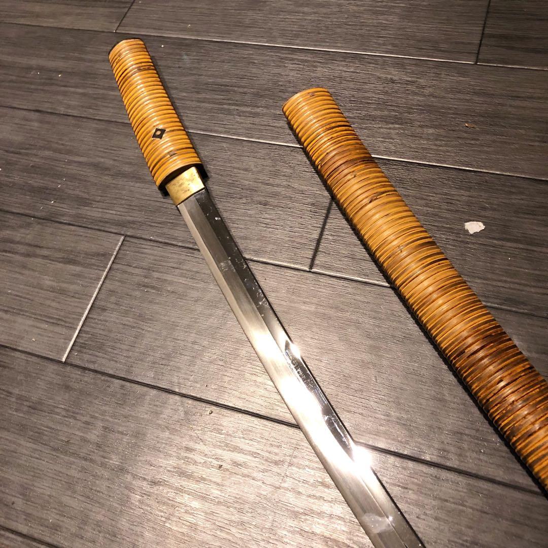 高級美術居合刀剣　籐巻造り　高級居合刀　小太刀　脇差　模造刀　名刀