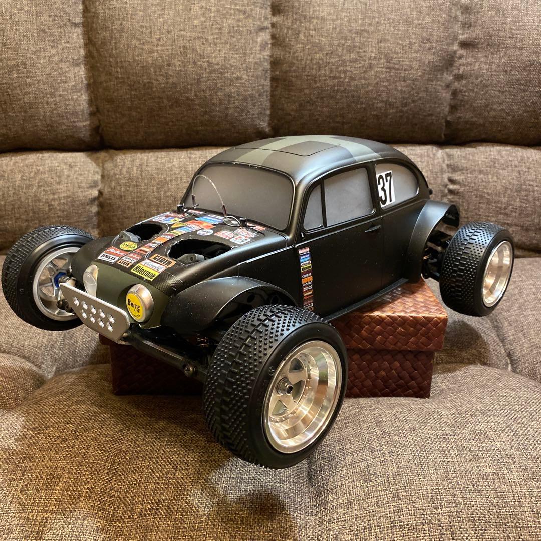 ほぼ新品　爆速マッドバンVEメカ×タミヤDT-03 ビートルボディ　リポBT付属