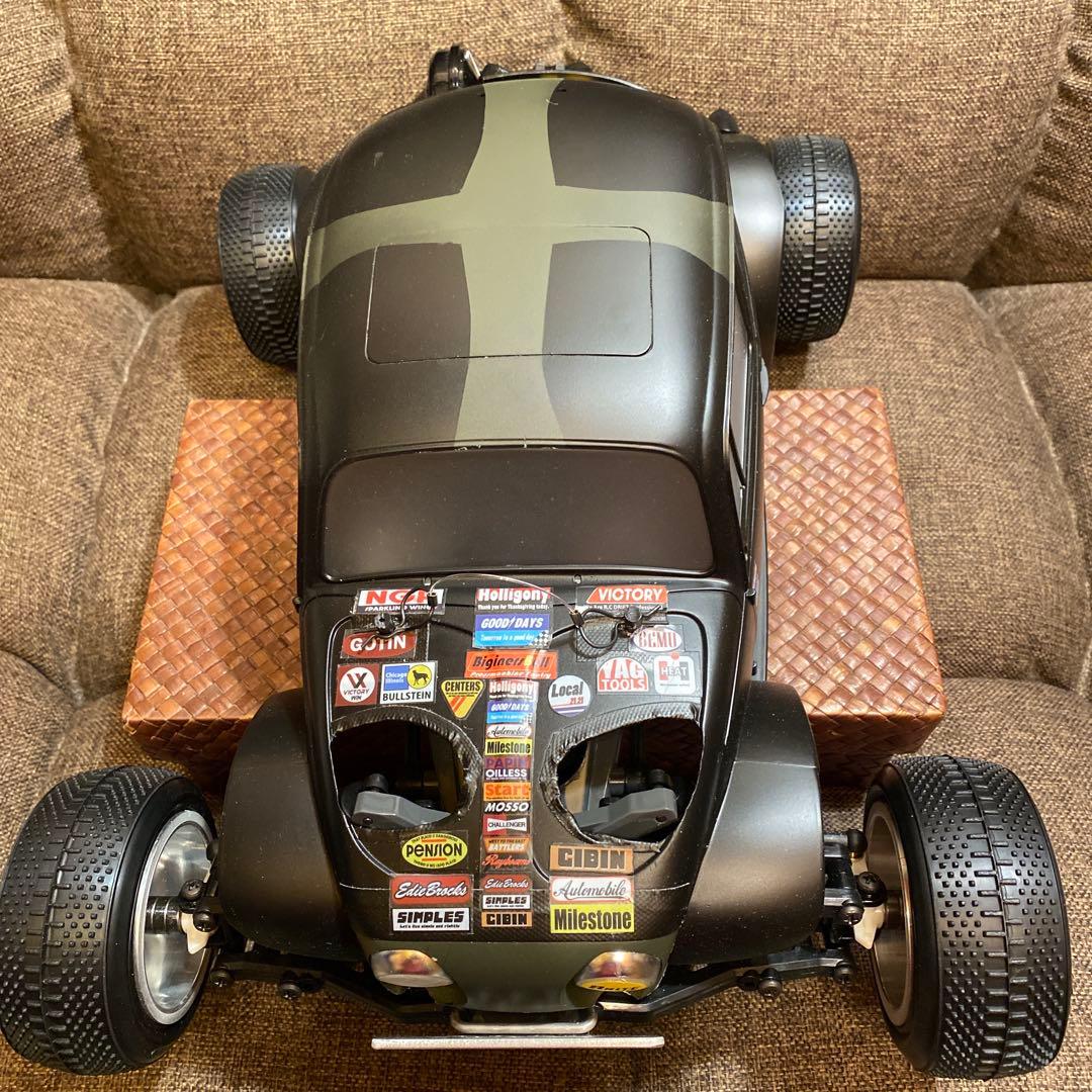 ほぼ新品　爆速マッドバンVEメカ×タミヤDT-03 ビートルボディ　リポBT付属