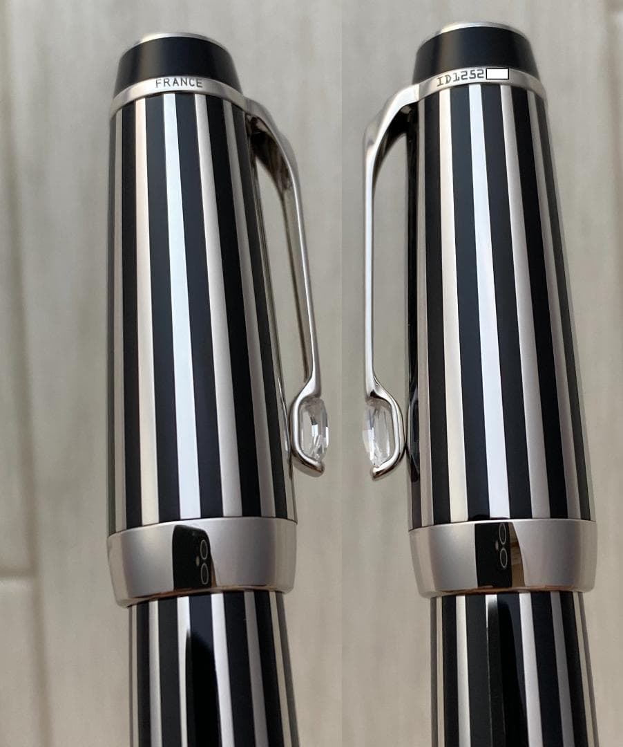 超美品　希少 モンブラン ボエム プラチナプレート クリスタル　ローラーボール