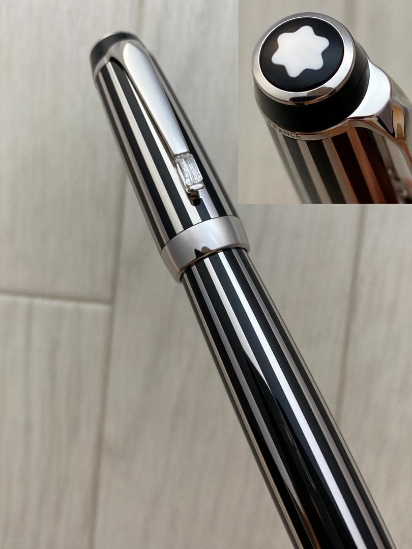 超美品　希少 モンブラン ボエム プラチナプレート クリスタル　ローラーボール