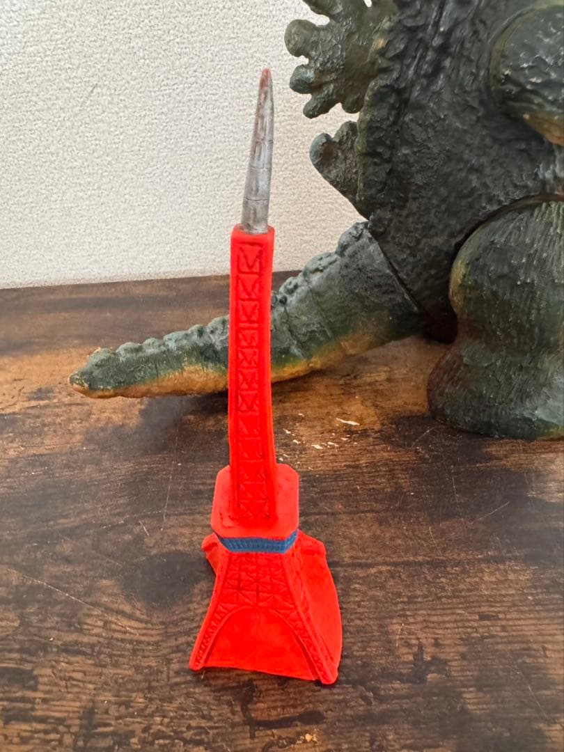 s63 ゴジラ　ブルマァク　ジャイアントサイズ　東宝　東京タワー付き　珍色？