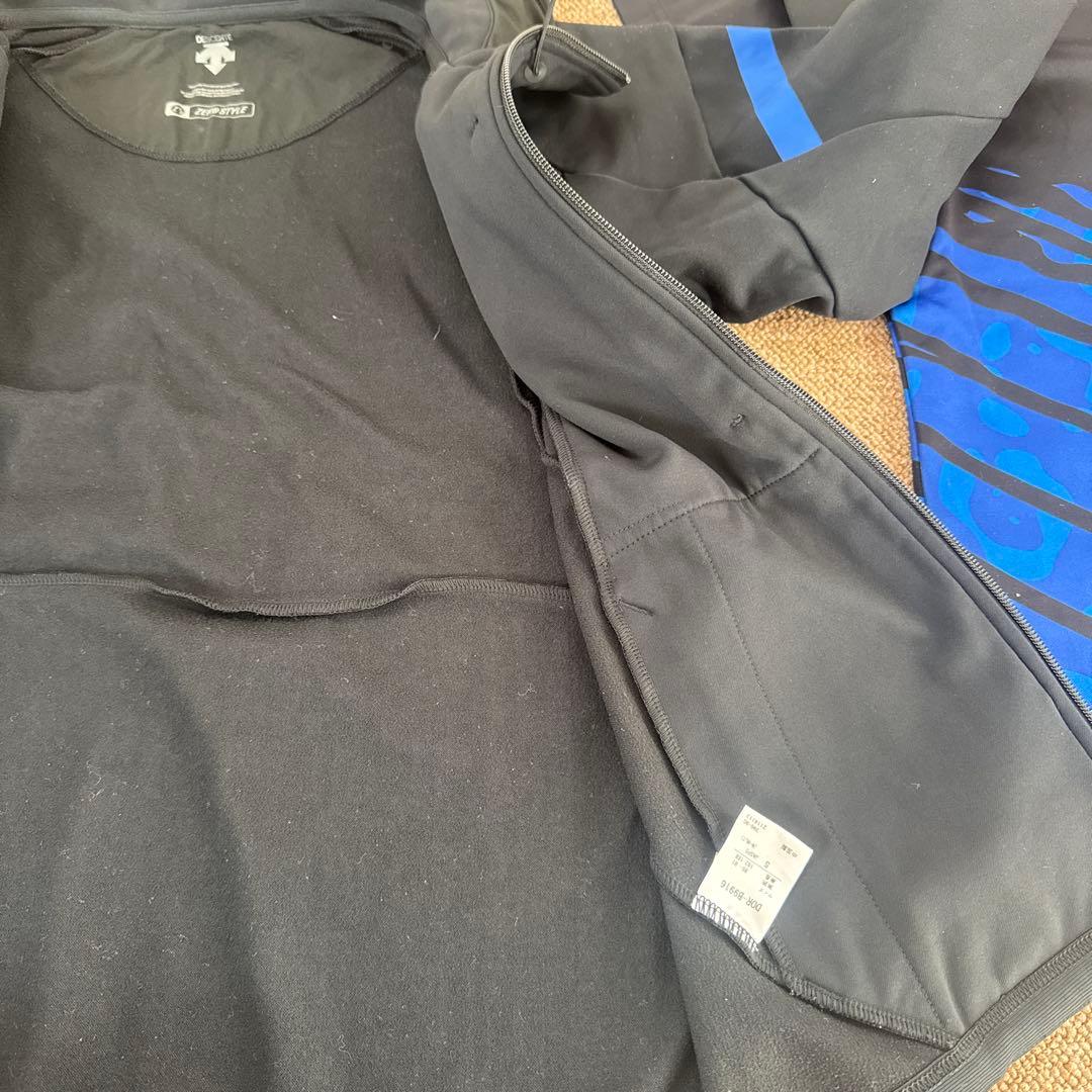 アディダス バレーボール ジャージ Sサイズ ブラック ブルー パナソニック