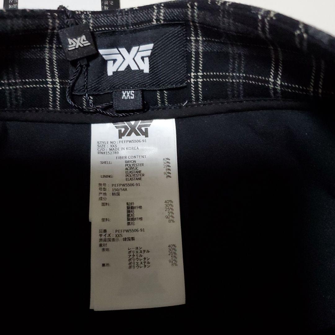 815　韓国PXG ブラック チェック プリーツスカート 新品