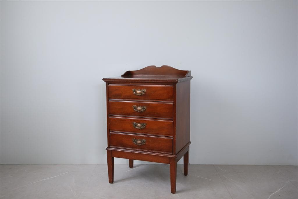 英国アンティーク木製ミュージックキャビネット/チェスト/レコード(91-263)