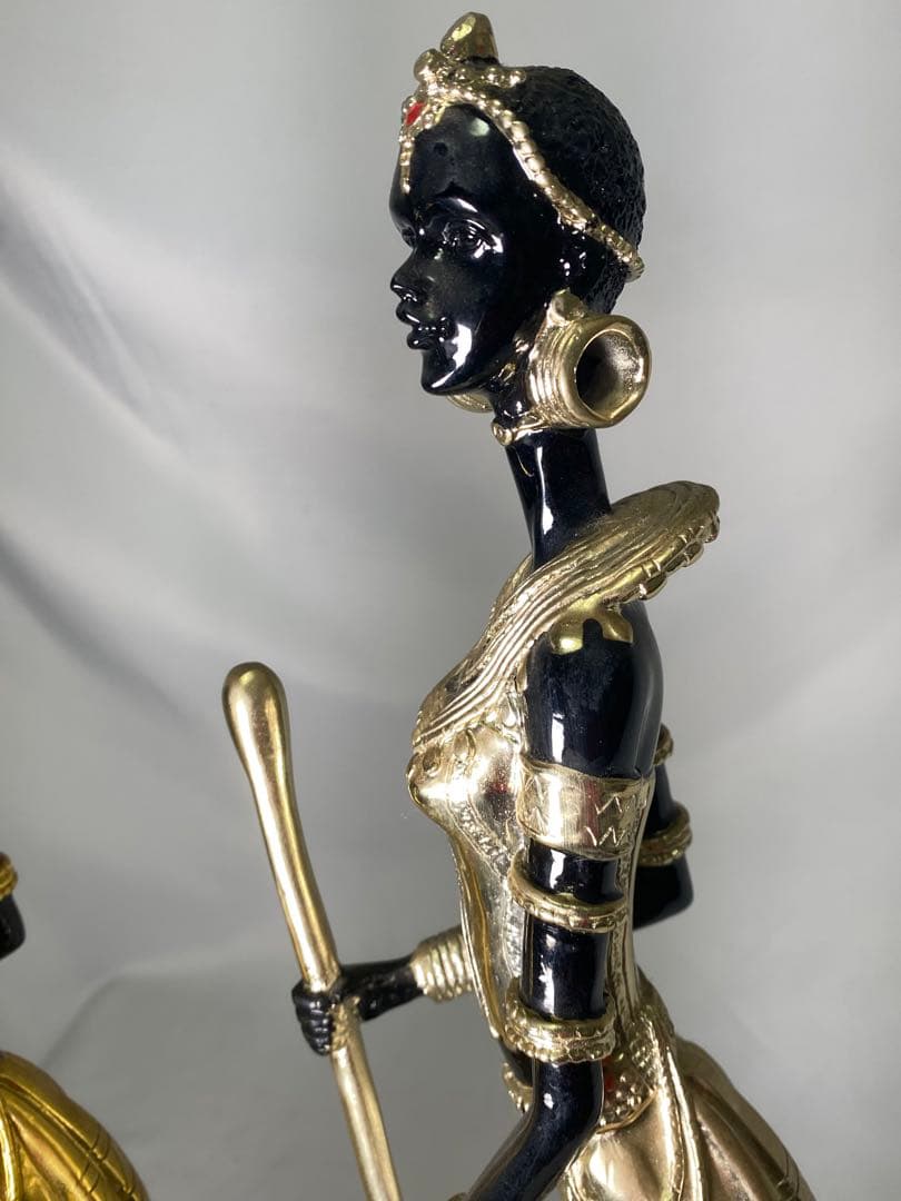 1626❣️アフリカ　民族　オブジェ　像　2体　セット