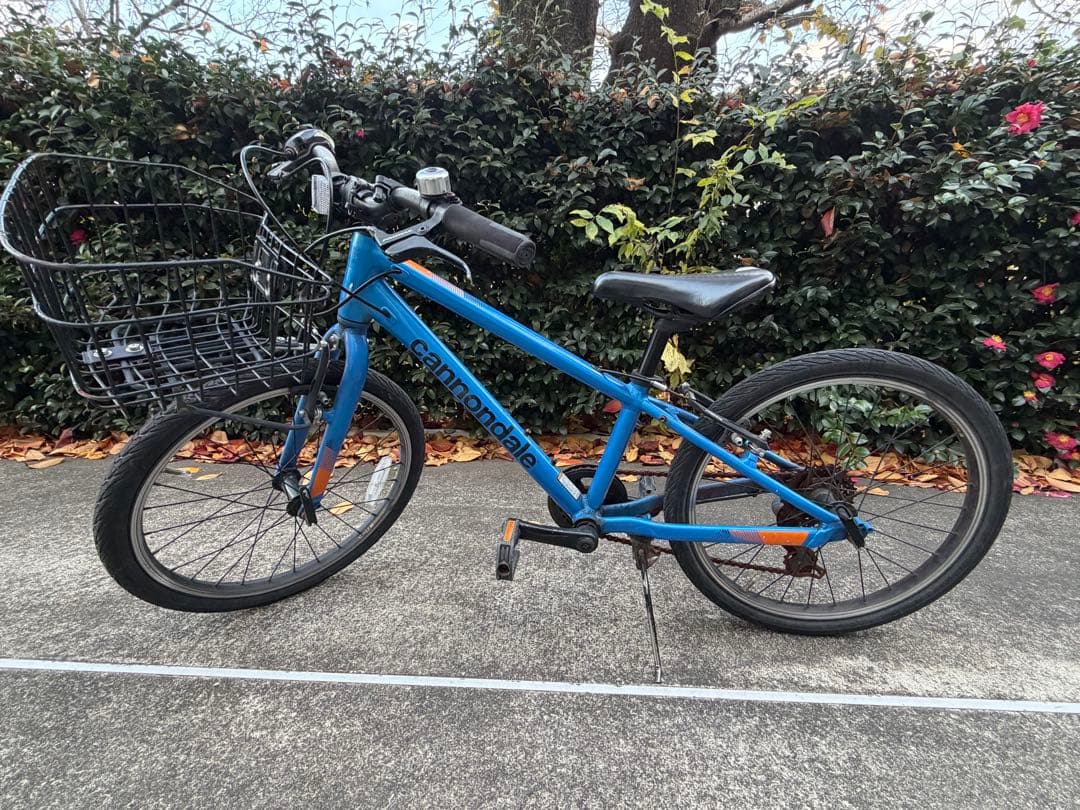 Cannondale 子供用自転車 青 前カゴ付き　キャノンデール　20インチ