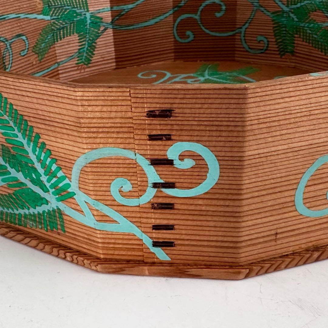 玄々斎好写 松唐草炭斗 木地折溜 立礼棚 炭取 点茶盤 茶道具 伝統工芸品