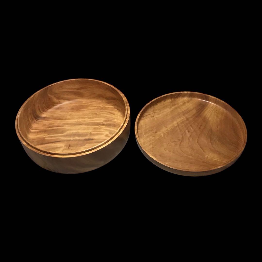 #本欅　木地磨き仕上げ古木蓋物　茶櫃