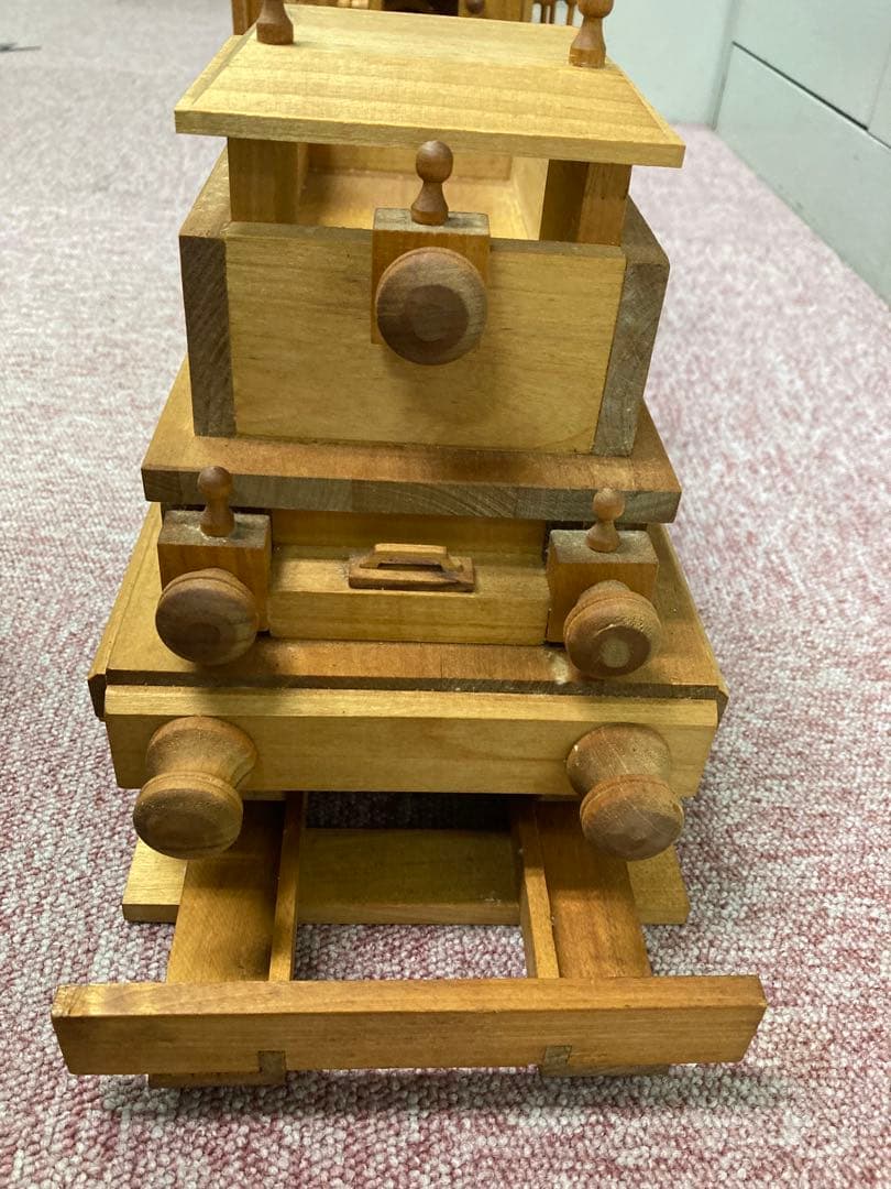 木製 蒸気機関車模型 約100cm レール付き