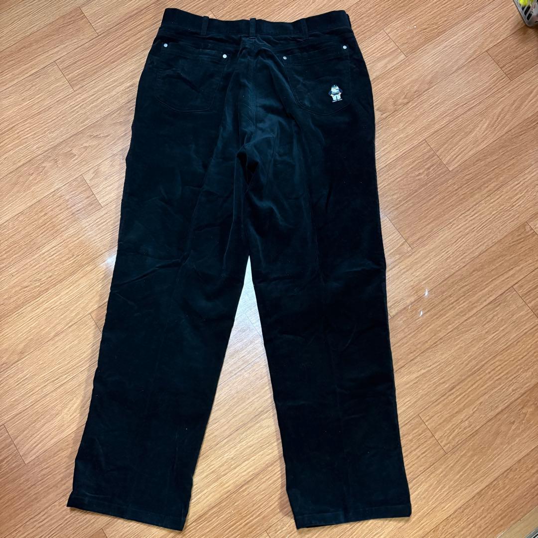 Y8 シナコバ SINA COVA コーデュロイパンツ 88 黒 刺繍ロゴ