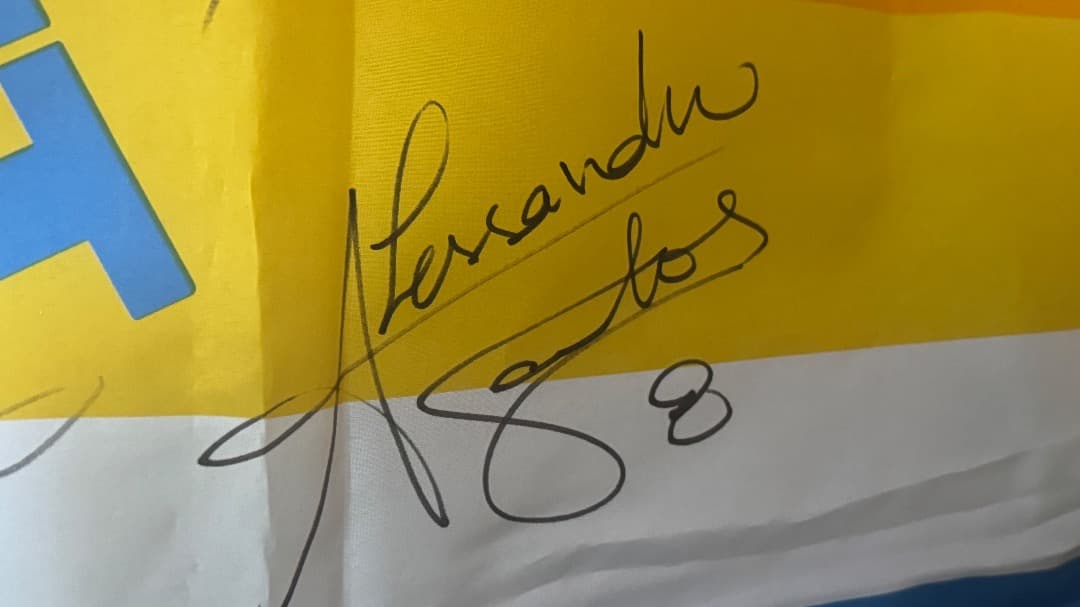 清水エスパレス　サイン入りフラッグ　記念グッズ　約140X88cm