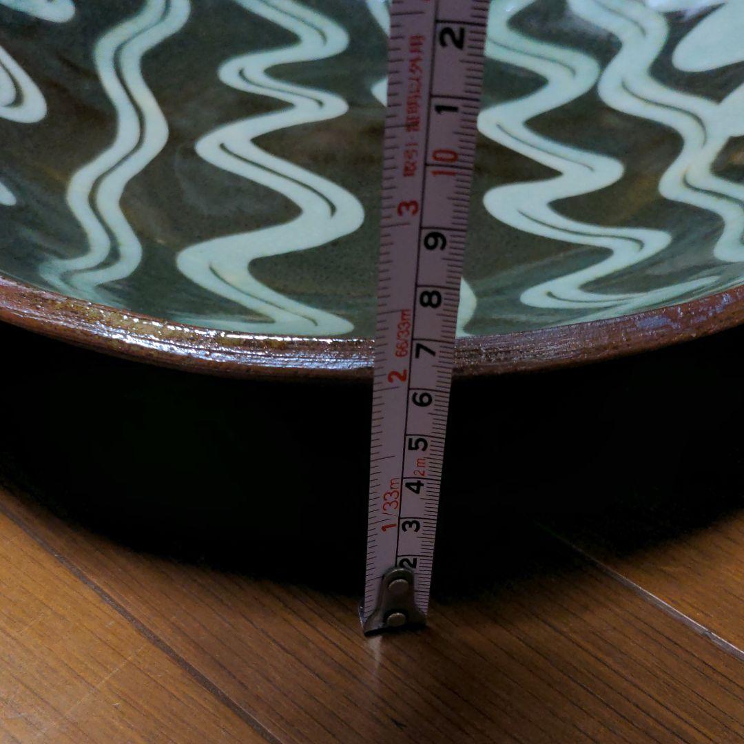 倉敷　堤窯　武内真木　スリップウエア　大皿　民芸