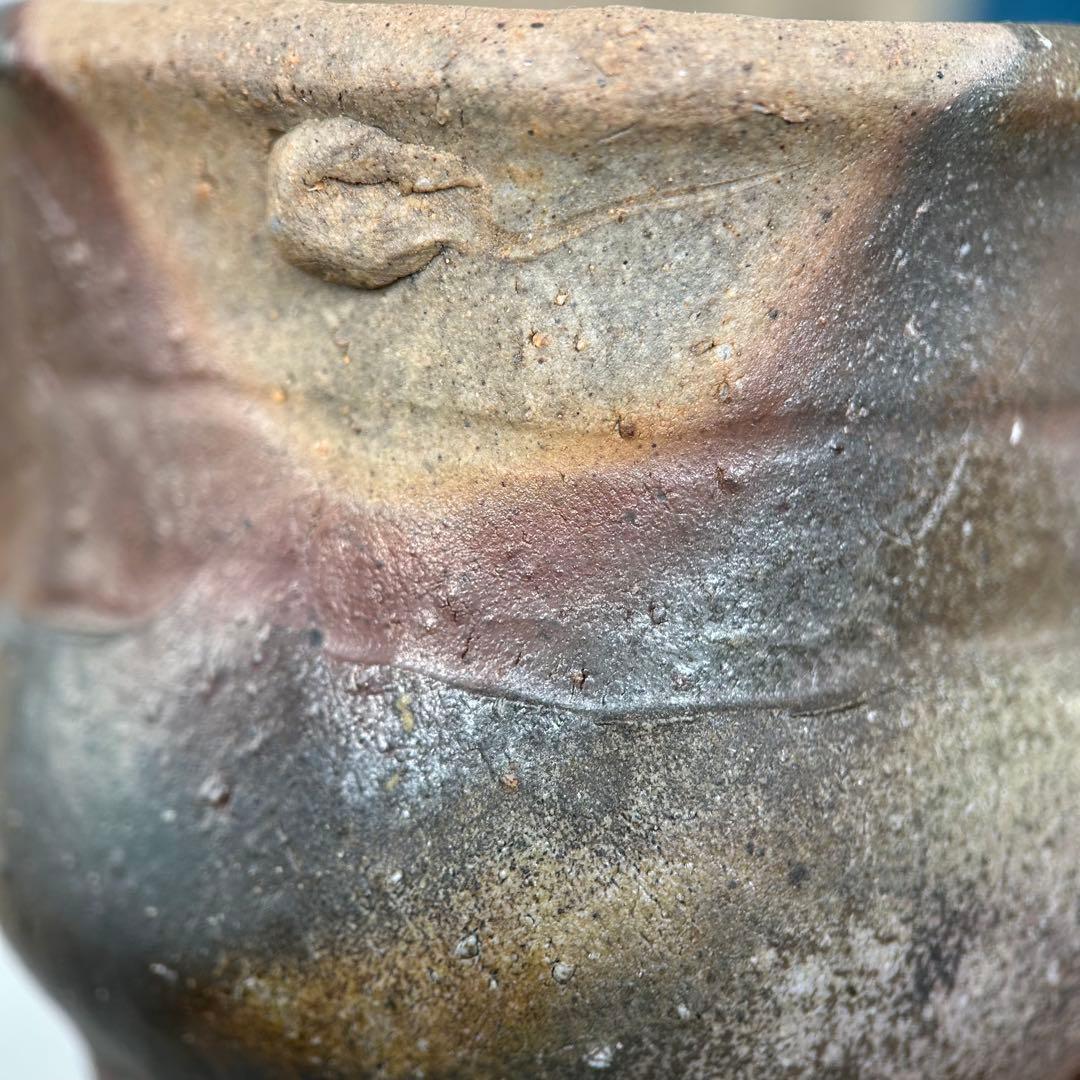 D佐藤苔助 備前焼宝瓶 三方手捻り人気作者 急須 共箱 共布 茶注 煎茶 茶道具