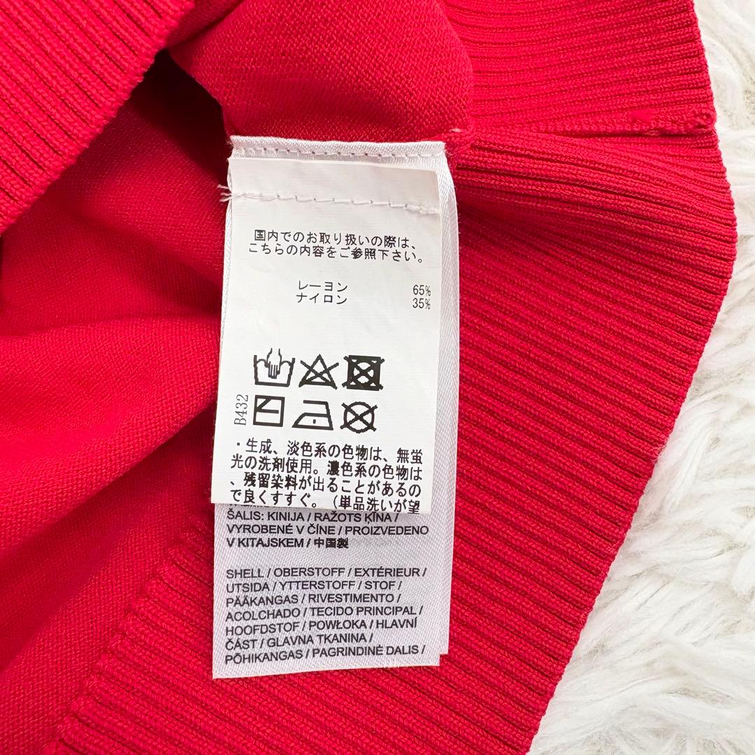 J.LINDEBERG クルーネックニット ゴルフウェア 長袖 S レッド