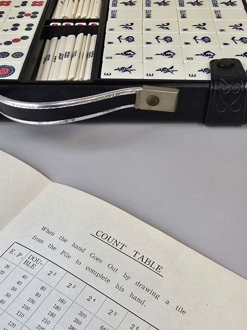 ★希少•英語表記ヴィンテージ牌★【海外仕様 オールホワイト ジャンボ牌】