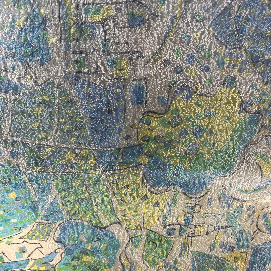 A-5 ②昭和レトロ ステンドグラス サッシ 窓枠付き ヴィンテージ 建具