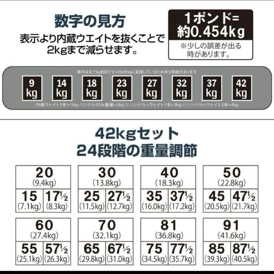 ①可変式ダンベル　41キロ✖︎2