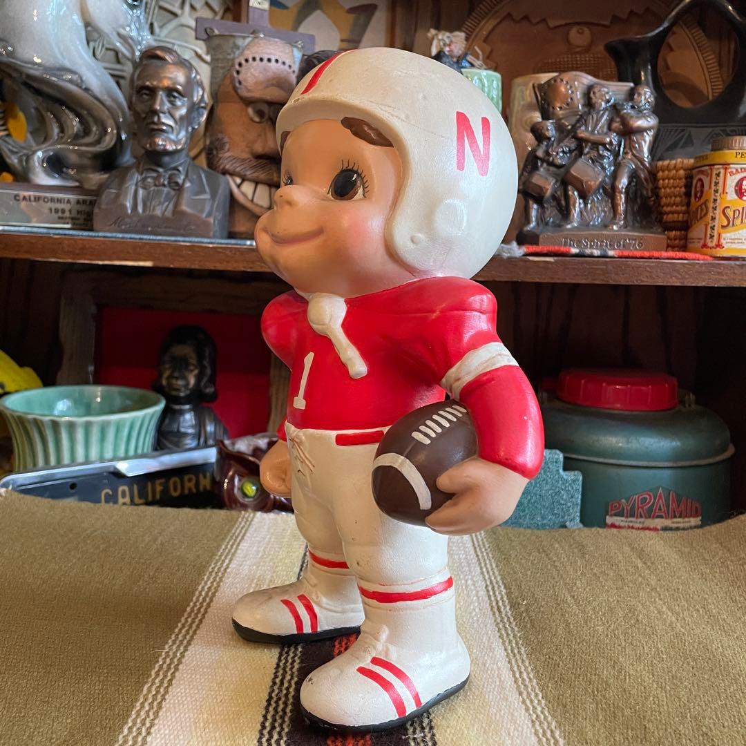 希少品！70s〜アメリカアンティーク　アメフト少年置物　USAヴィンテージNFL