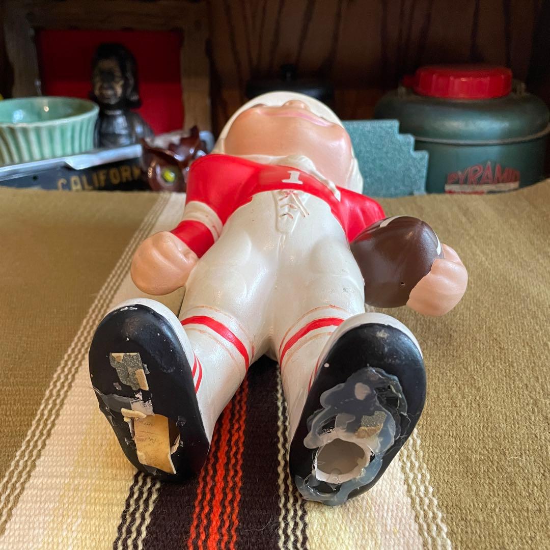 希少品！70s〜アメリカアンティーク　アメフト少年置物　USAヴィンテージNFL