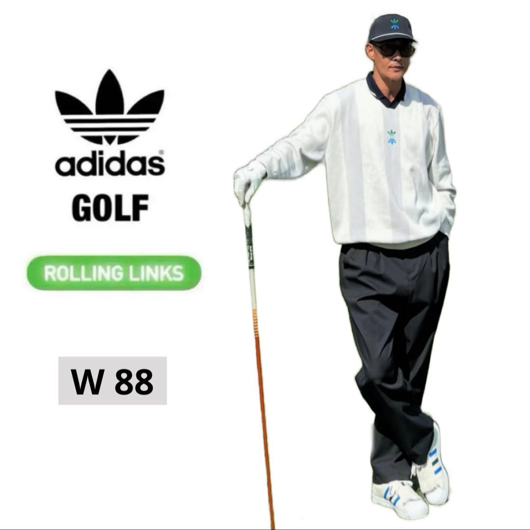 アディダス ゴルフ ローリング リンクス 88 チノ パンツ 黒 ウェア
