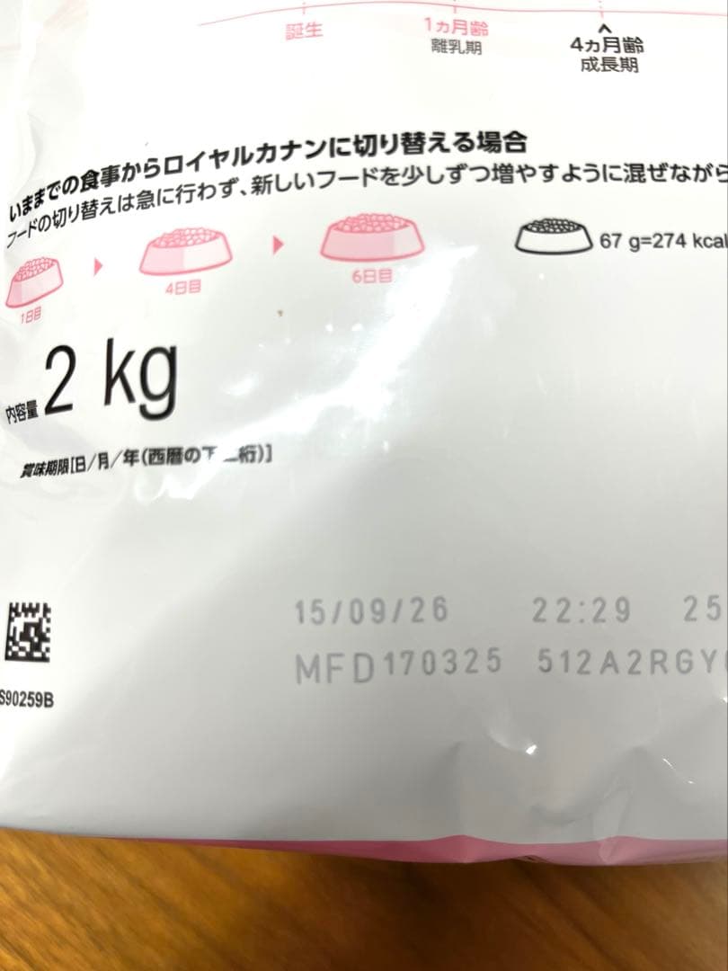 ロイヤルカナン キトン　成長後期の子猫用2kg×2袋