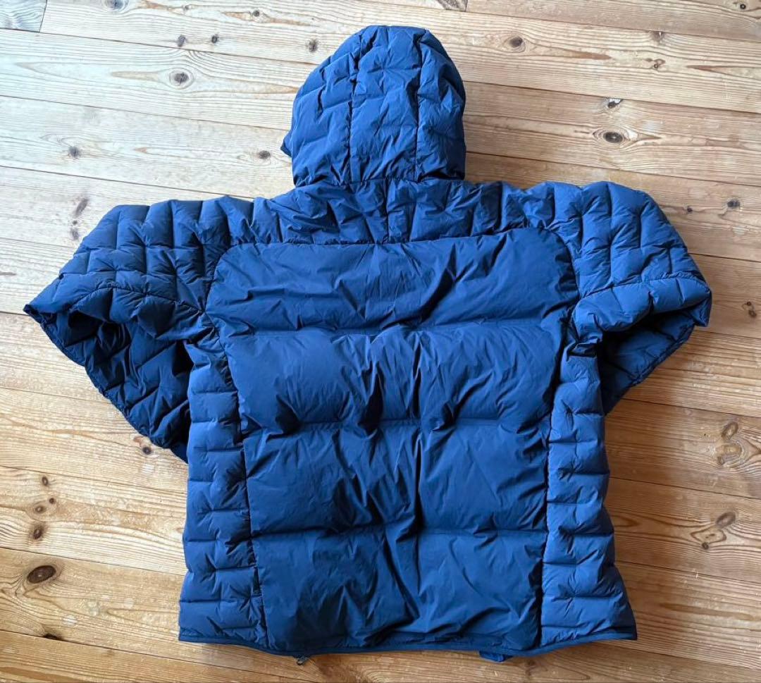 ATHLETA フード付きダウンジャケット ネイビー
