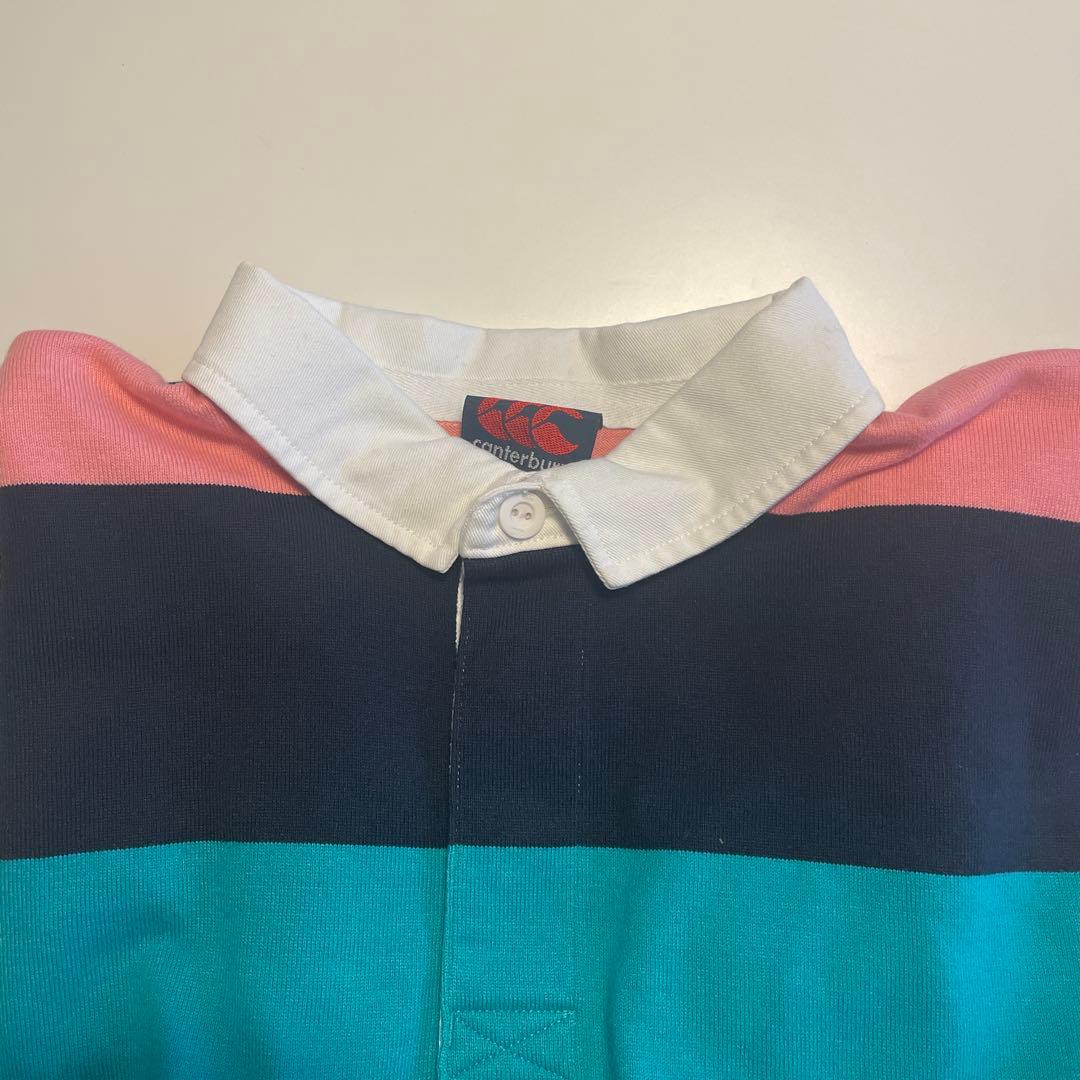 canterbury マルチカラー ストライプ ラガーシャツ