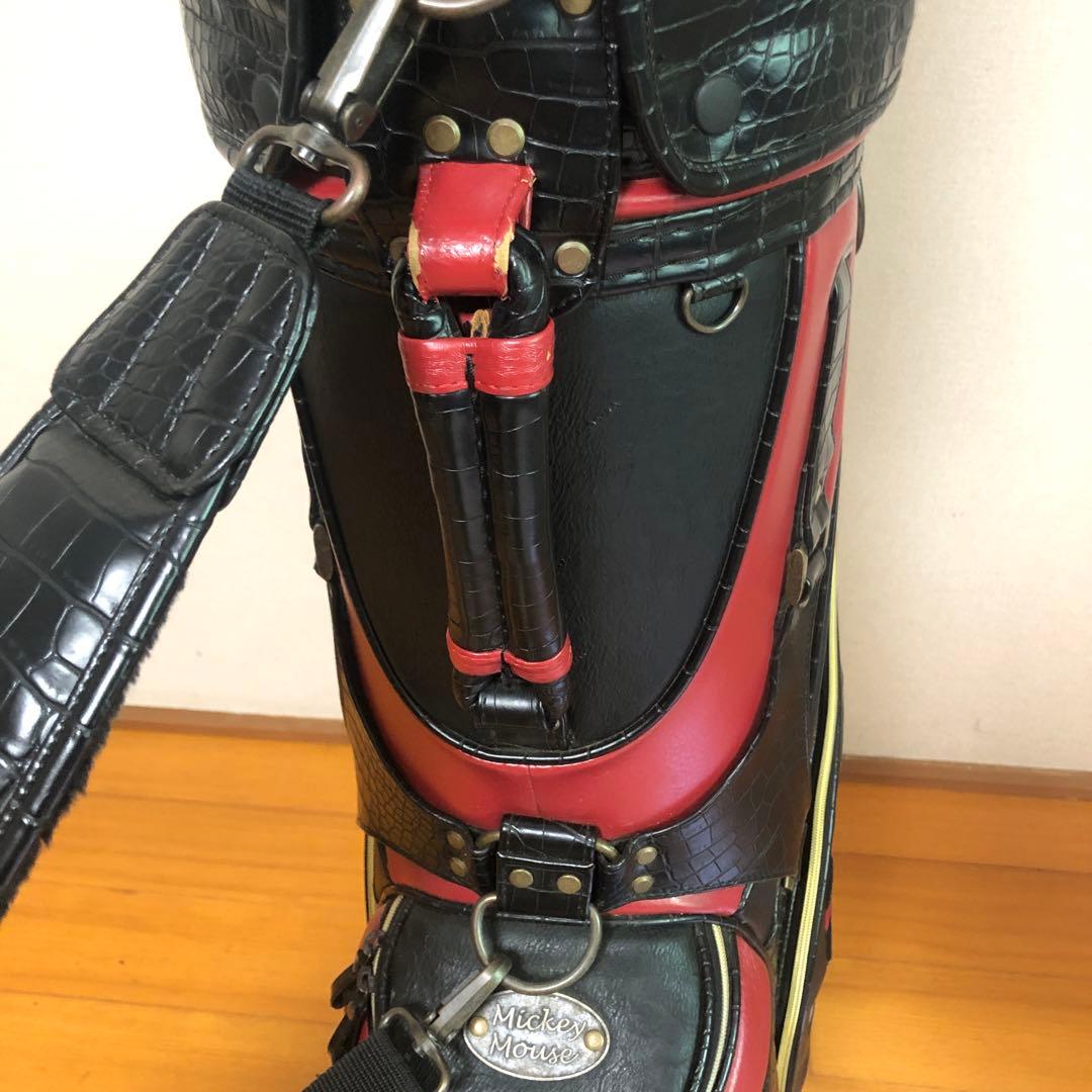 ミッキーマウス キャディバッグ ブラック フード付き