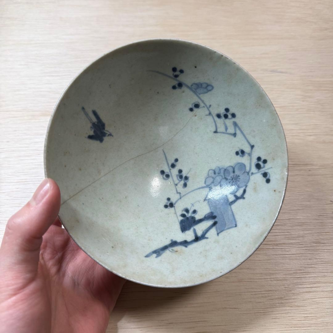 古伊万里 染付 嗽茶碗 茶碗 江戸時代 初期伊万里 藍九谷 古美術 骨董 民藝